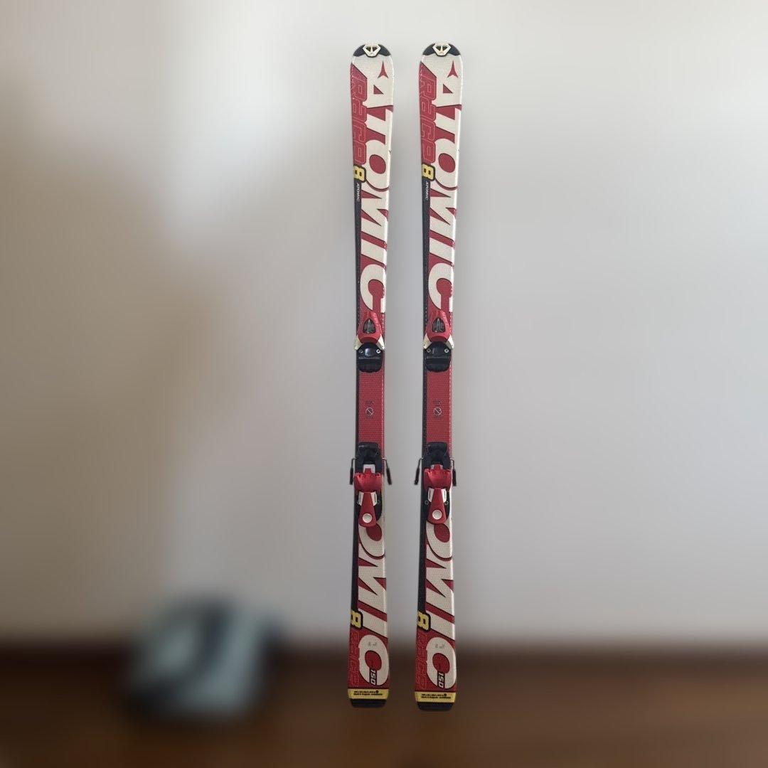 Atomic スキー板 赤 白 バインディング付き　150