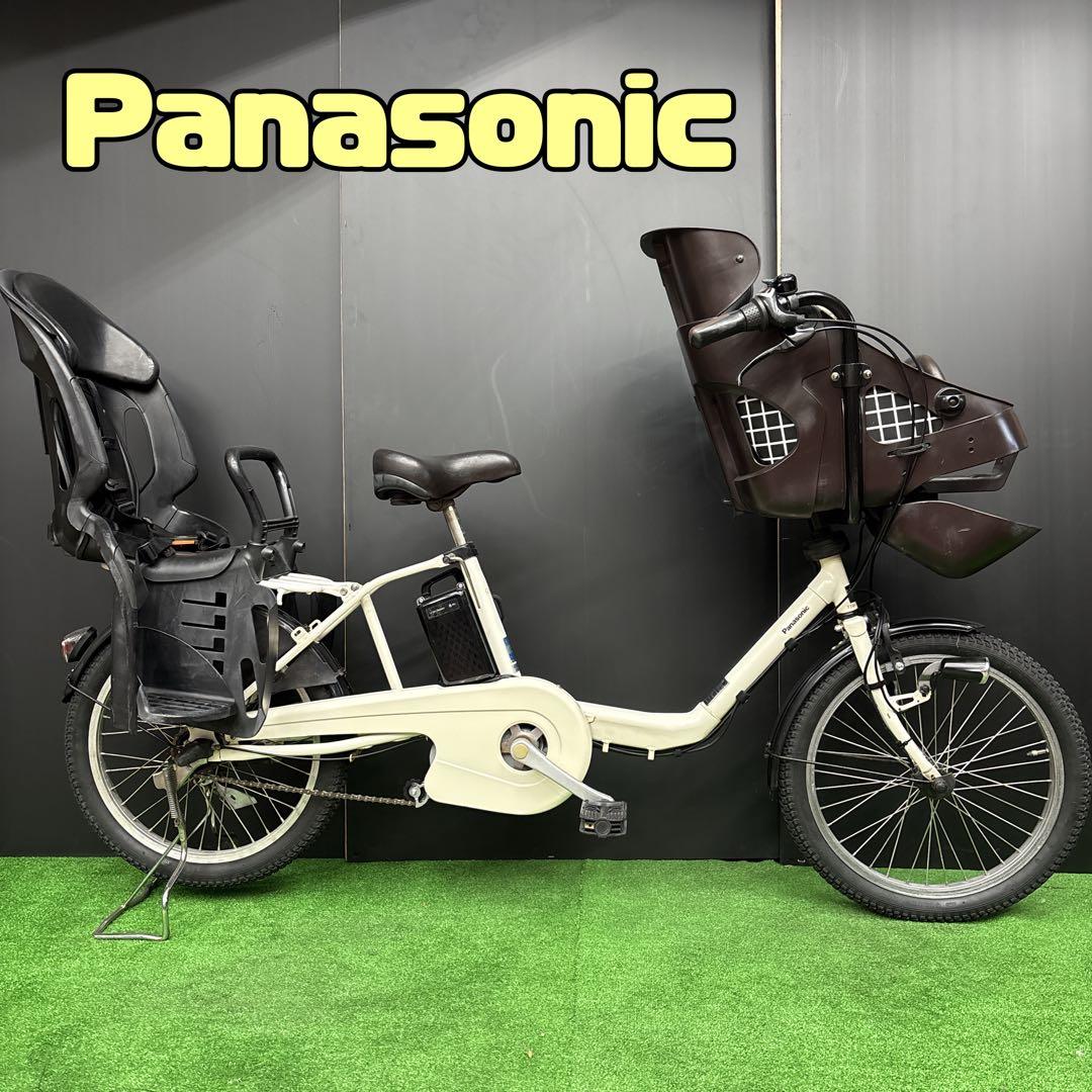 電動自転車 Panasonic Gyutto アイボリー 3人乗り対応　46
