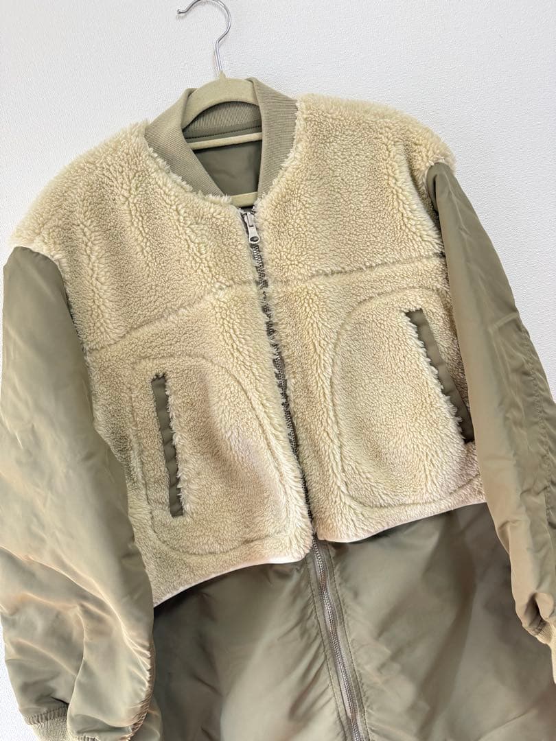 アダムエロペ《ドラマ着用》【サステナブル】MA-1ボアリバーシブルコート