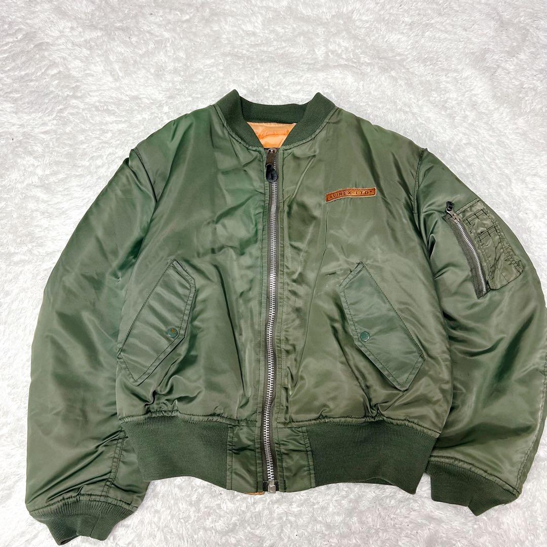 90s AVIREX MA-1 USA製 フライトジャケット バックロゴ