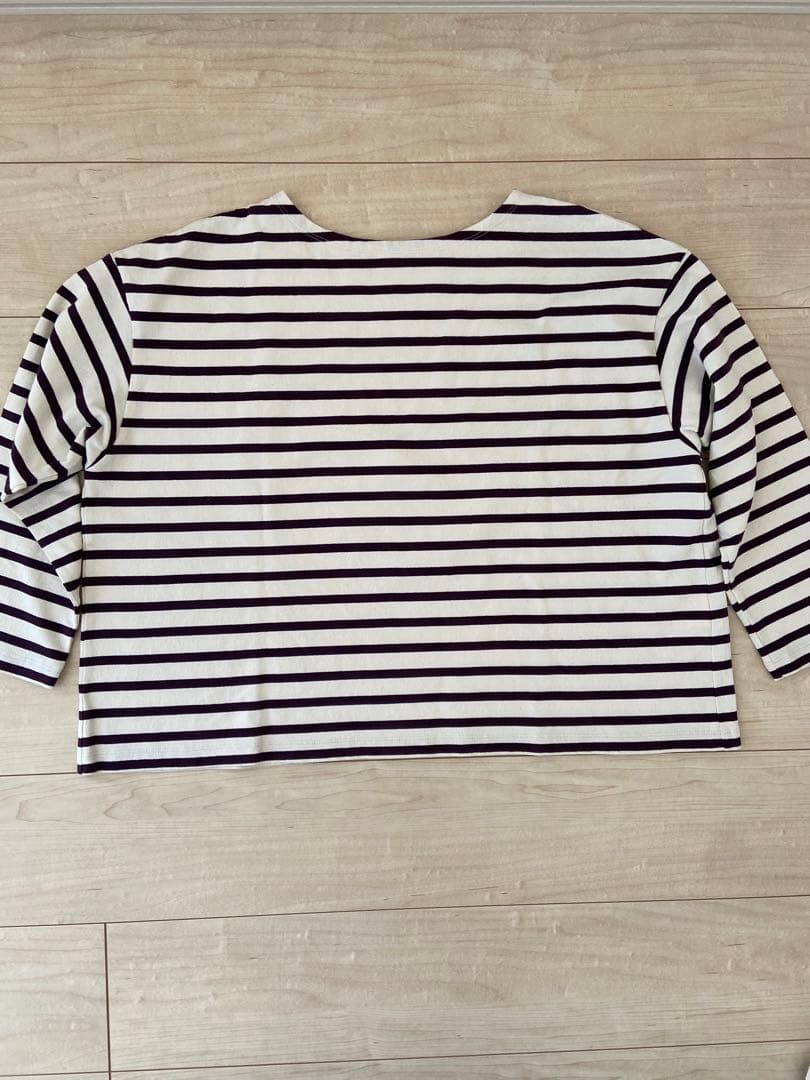 【美品】nest Robe ボーダーボットネックプルオーバー