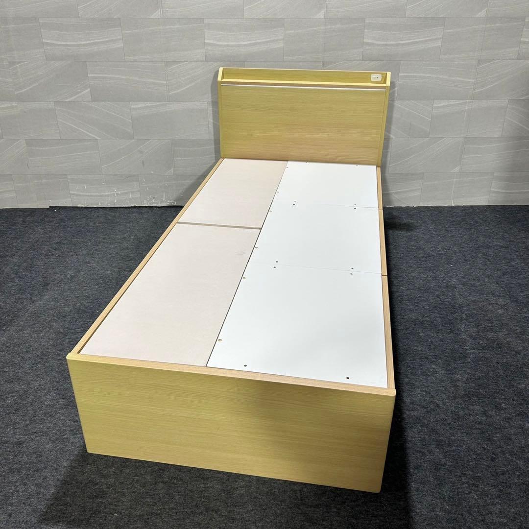 ニトリ ベッドフレーム ジオチェスト 収納 コンセント シングル 格安d3739