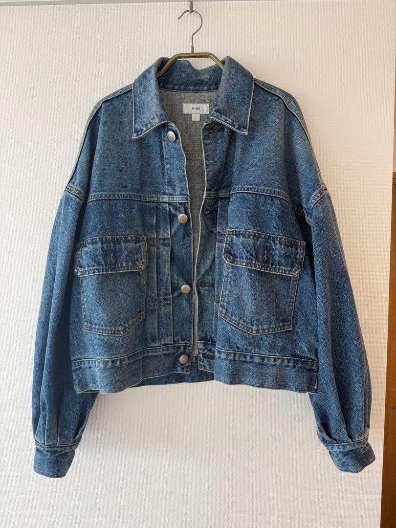 HYKE ハイクBALLOON SLEEVE DENIM JACKET サイズ1