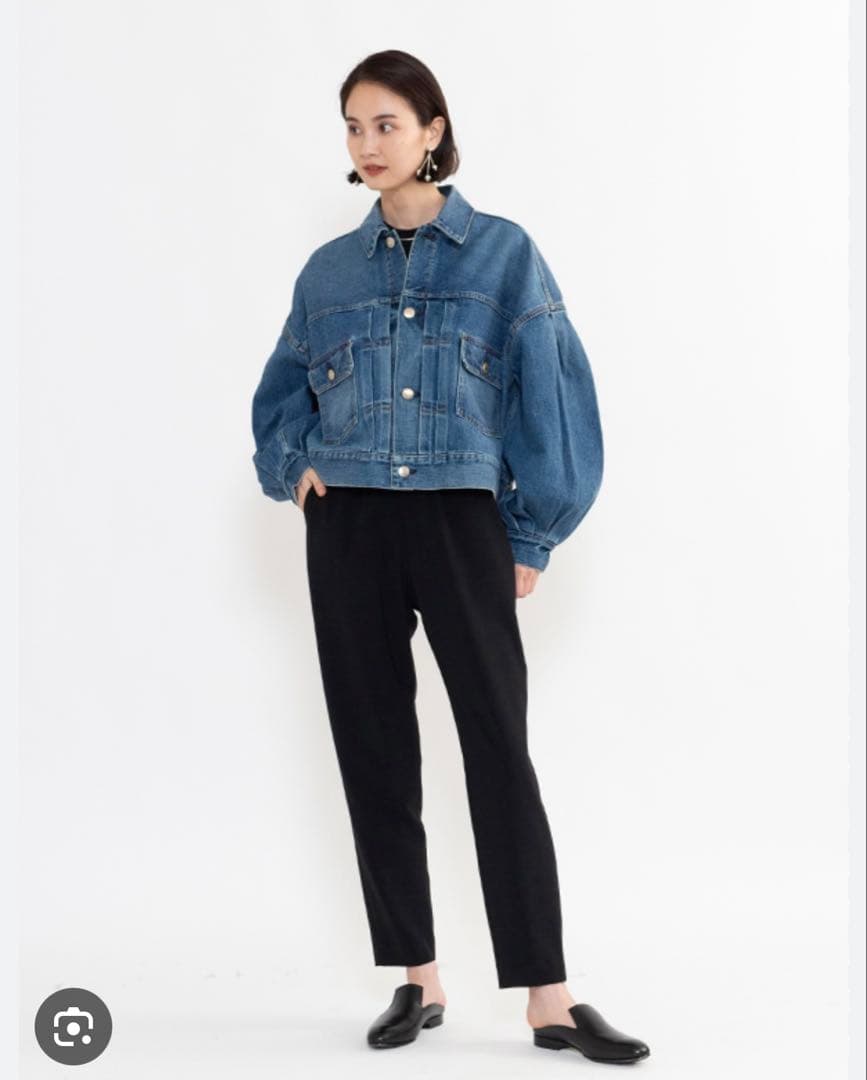 HYKE ハイクBALLOON SLEEVE DENIM JACKET サイズ1