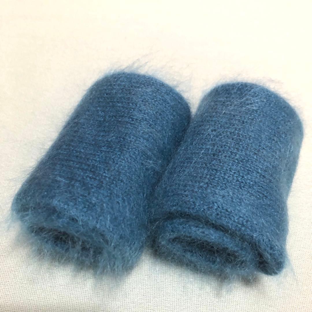 suzuki takayuki カシミヤ100%アームウォーマー ブレインブルー