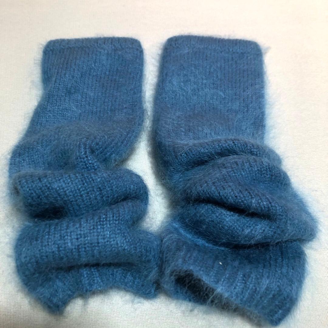 suzuki takayuki カシミヤ100%アームウォーマー ブレインブルー