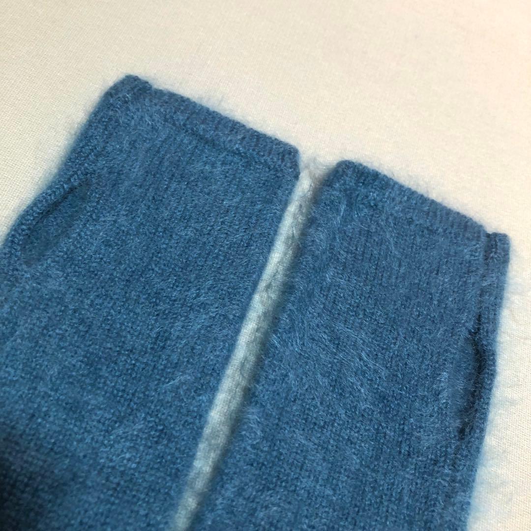 suzuki takayuki カシミヤ100%アームウォーマー ブレインブルー