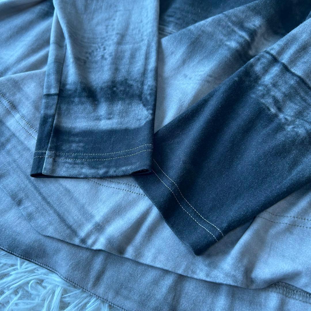 芽風　センソユニコ　ペイントプリント　カットソー　変形　ゆったり　ブラック