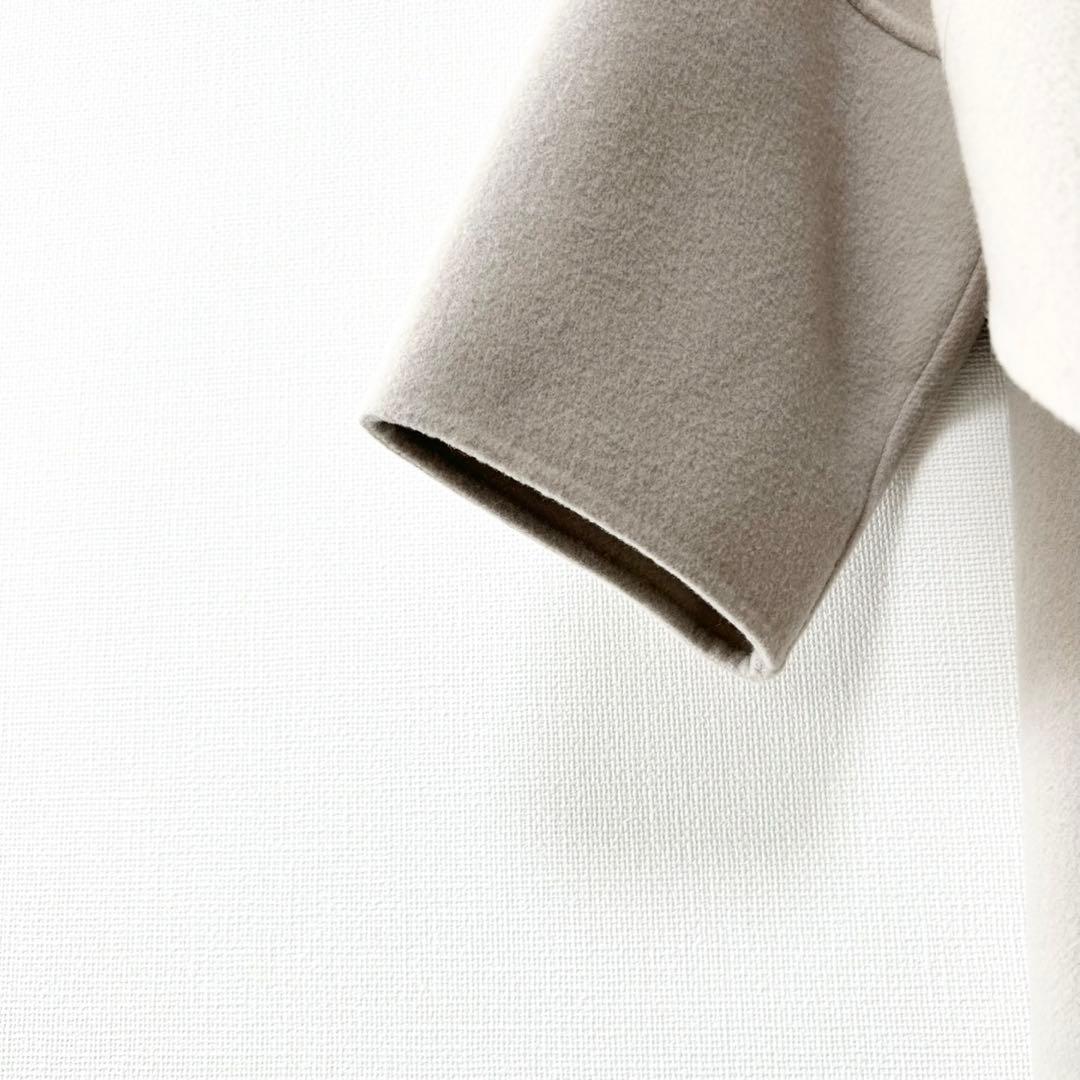 美品✨LE PHIL ソフトウールリバーポンチョ　ベージュ