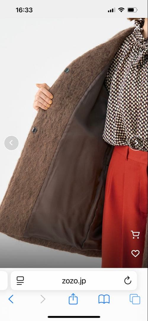 【25AW】今季　Ballsey コート　アウター　シャギー　トゥモローランド