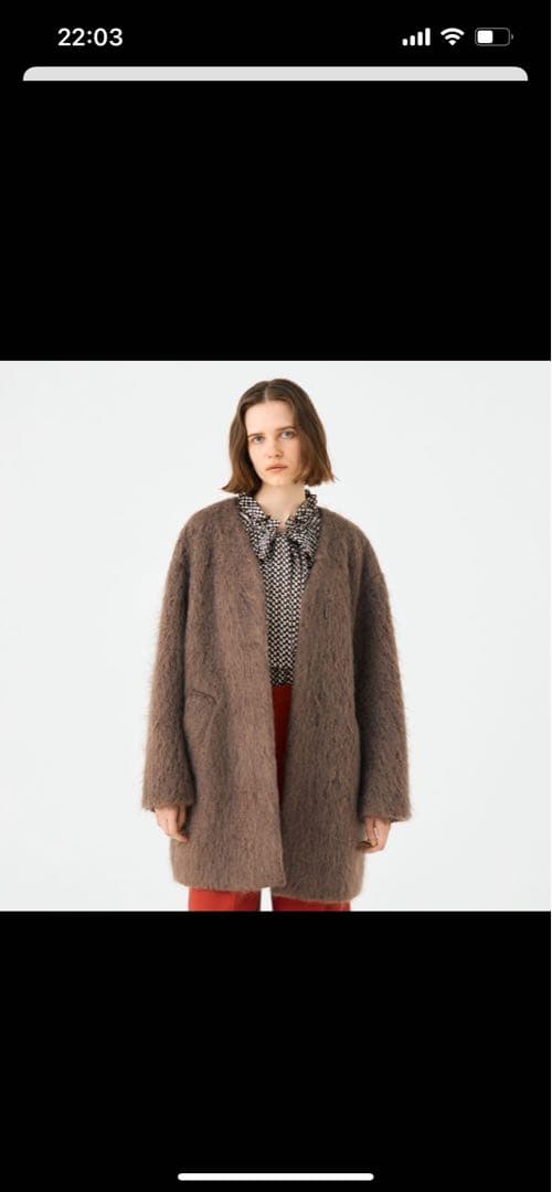 【25AW】今季　Ballsey コート　アウター　シャギー　トゥモローランド