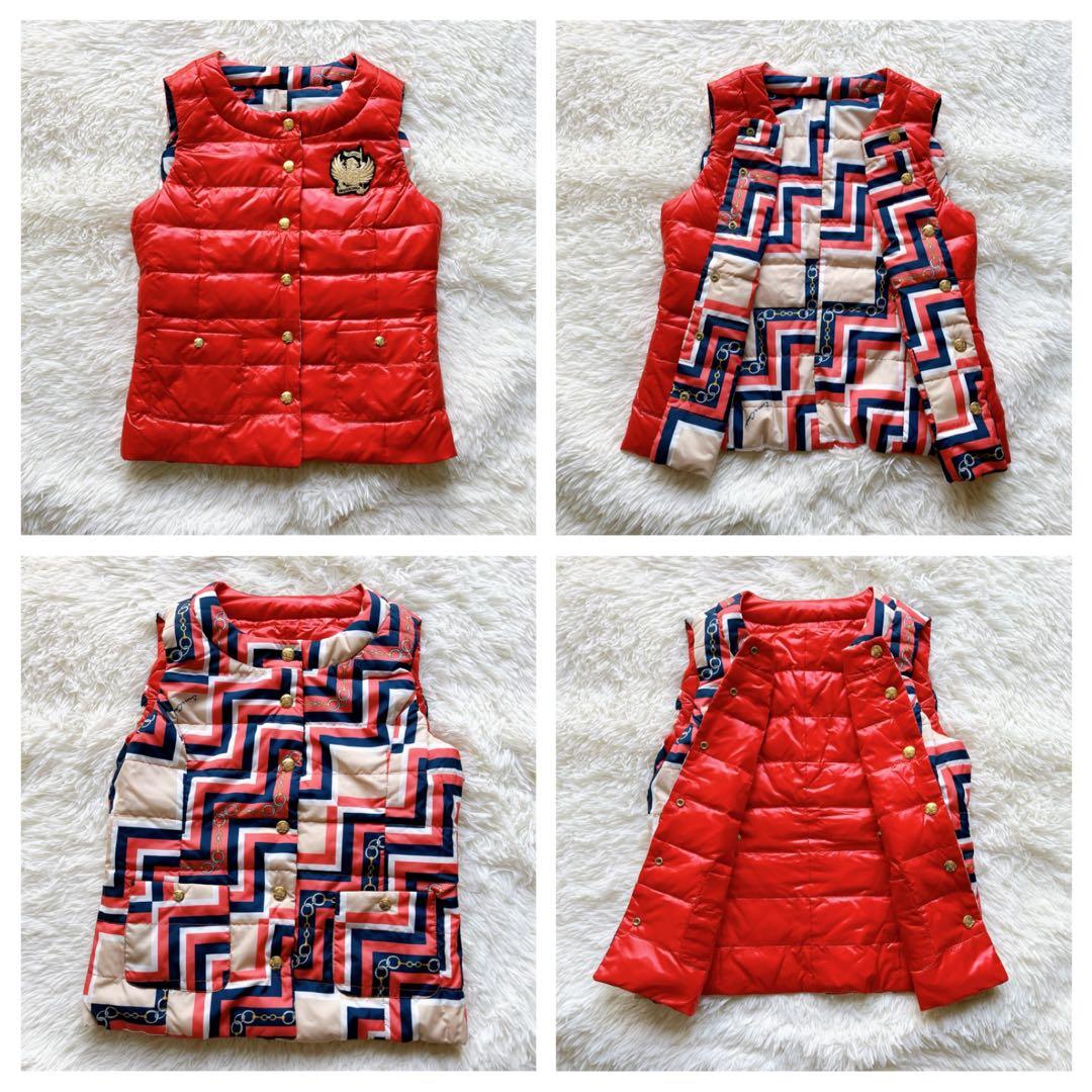 希少✨ビバハート×ドレスキャンプ コラボ ゴルフ ダウンベスト 40 金ボタン