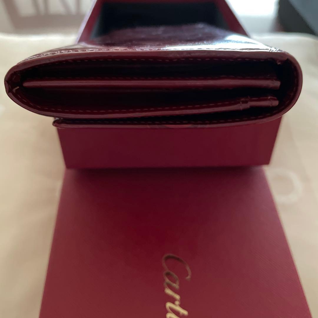 Cartier ワインレッド happy birthday長財布