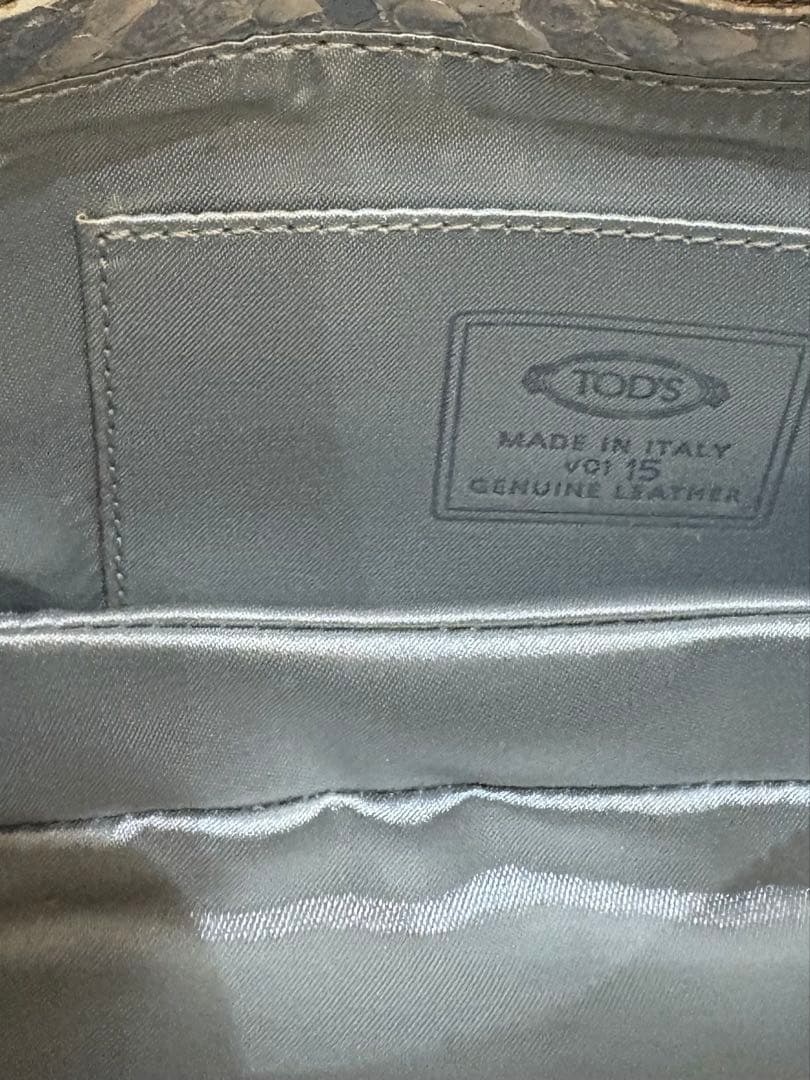 トッズ 2way チェーンバッグ　パイソン