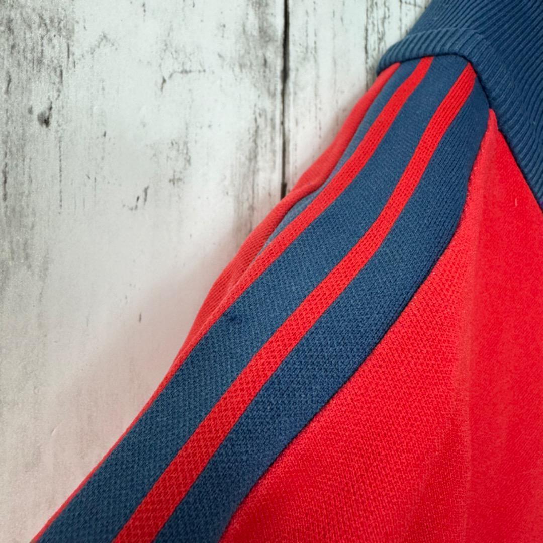 【超希少】アディダス デサント ジャージ レッド ネイビー 4号 L 赤 青