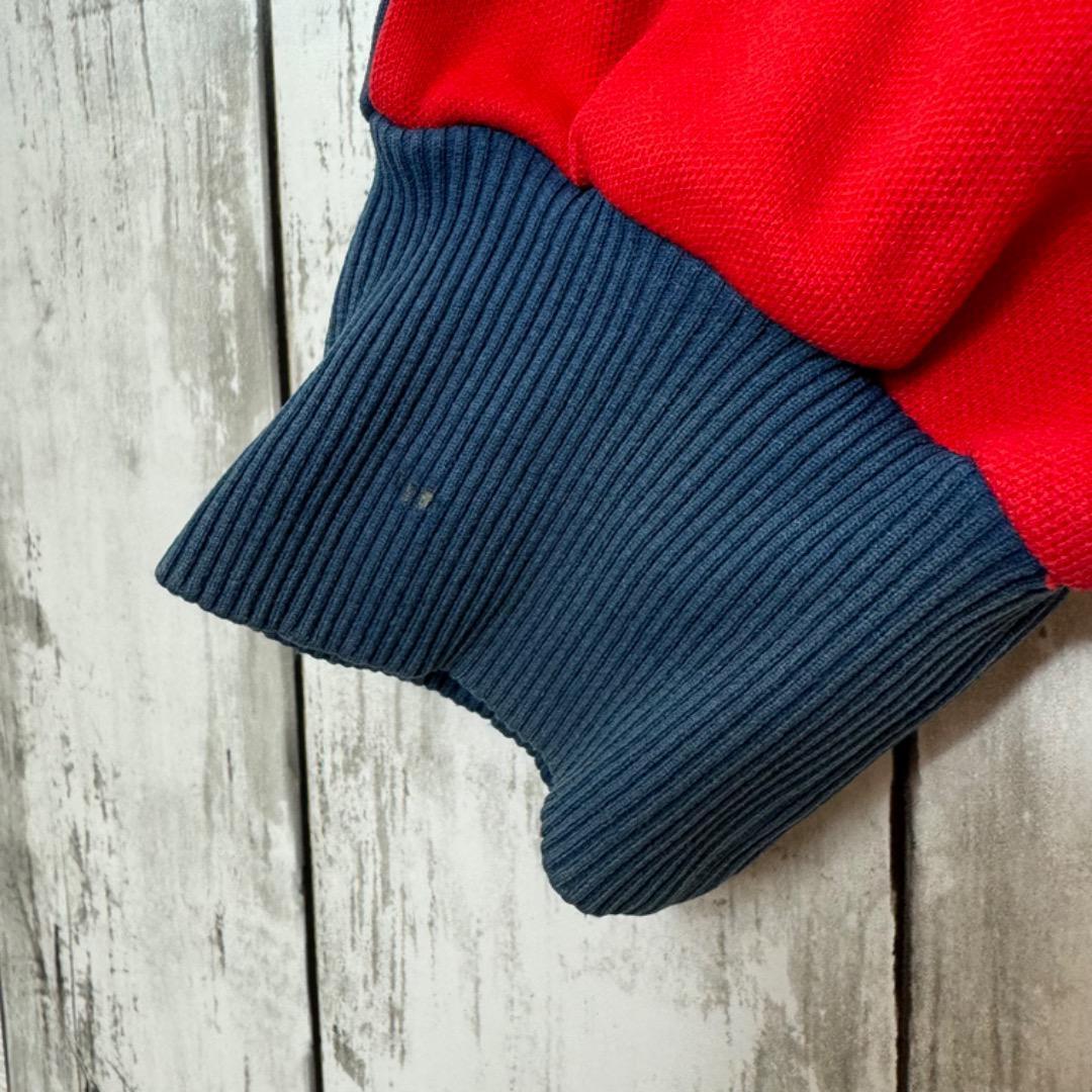 【超希少】アディダス デサント ジャージ レッド ネイビー 4号 L 赤 青