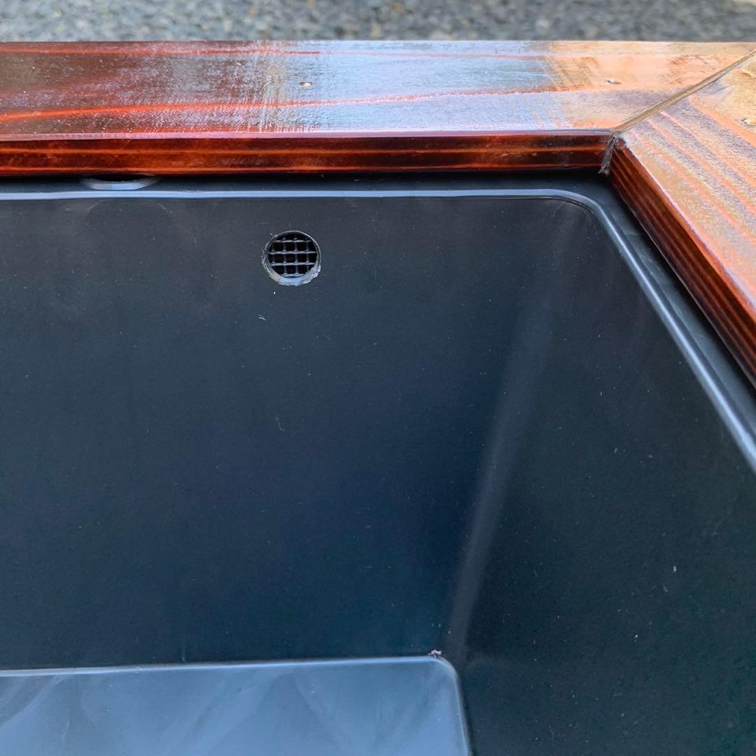 メダカ飼育ケース　ビオトープ木枠NVボックスセットトロ舟 40リットル