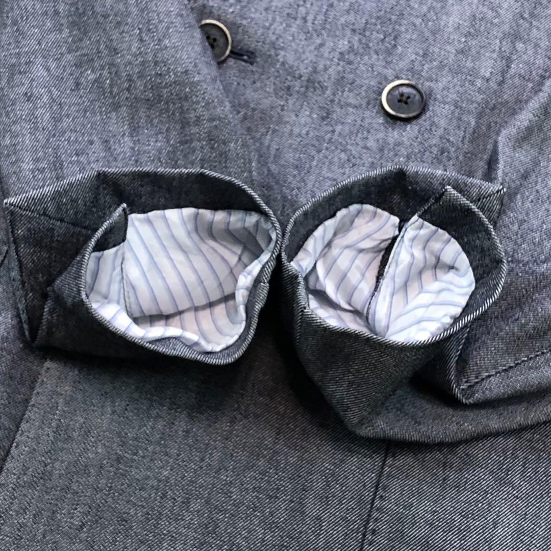 美品⭐ラルディーニ ダブルブレスト テーラードジャケット ウール コットン 44