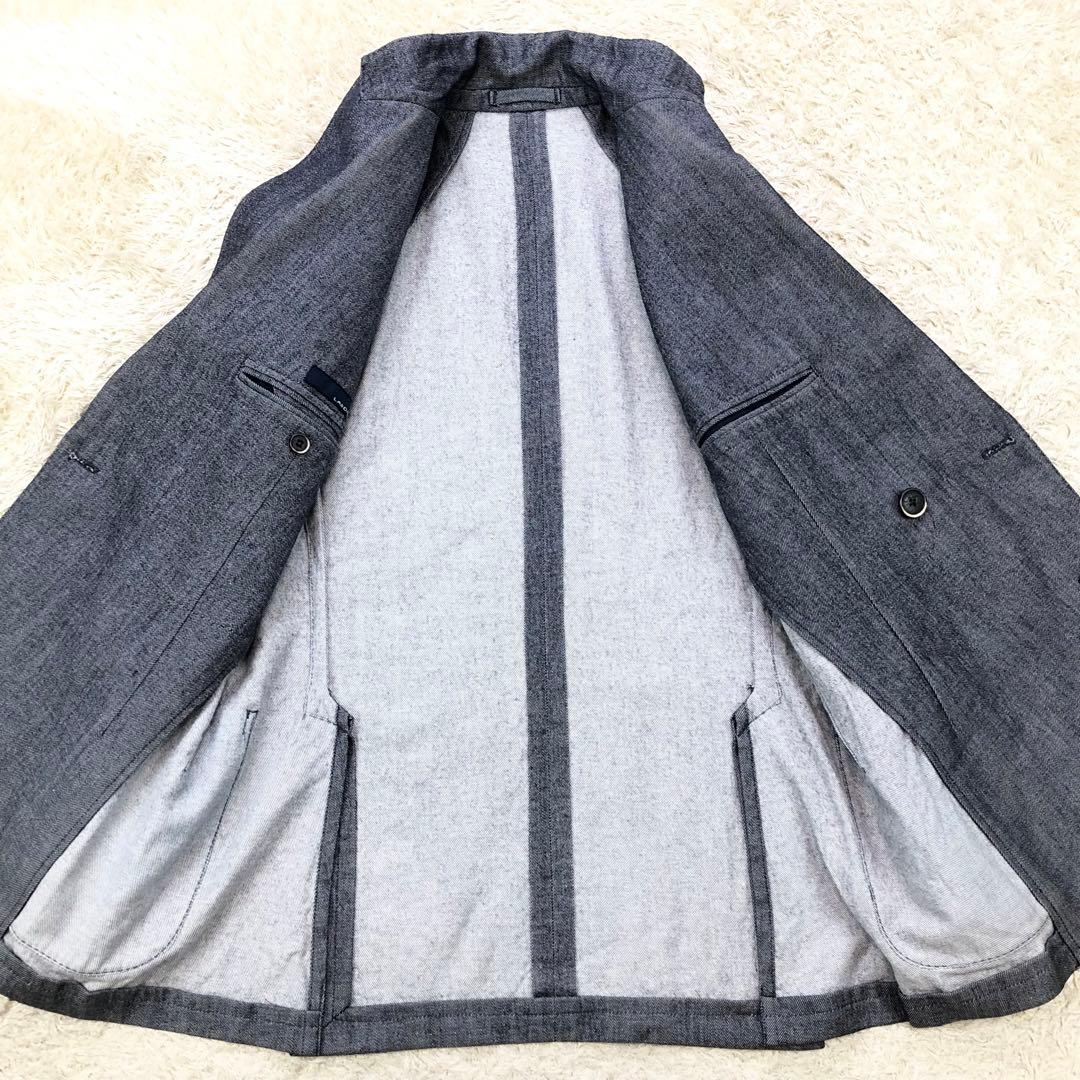 美品⭐ラルディーニ ダブルブレスト テーラードジャケット ウール コットン 44