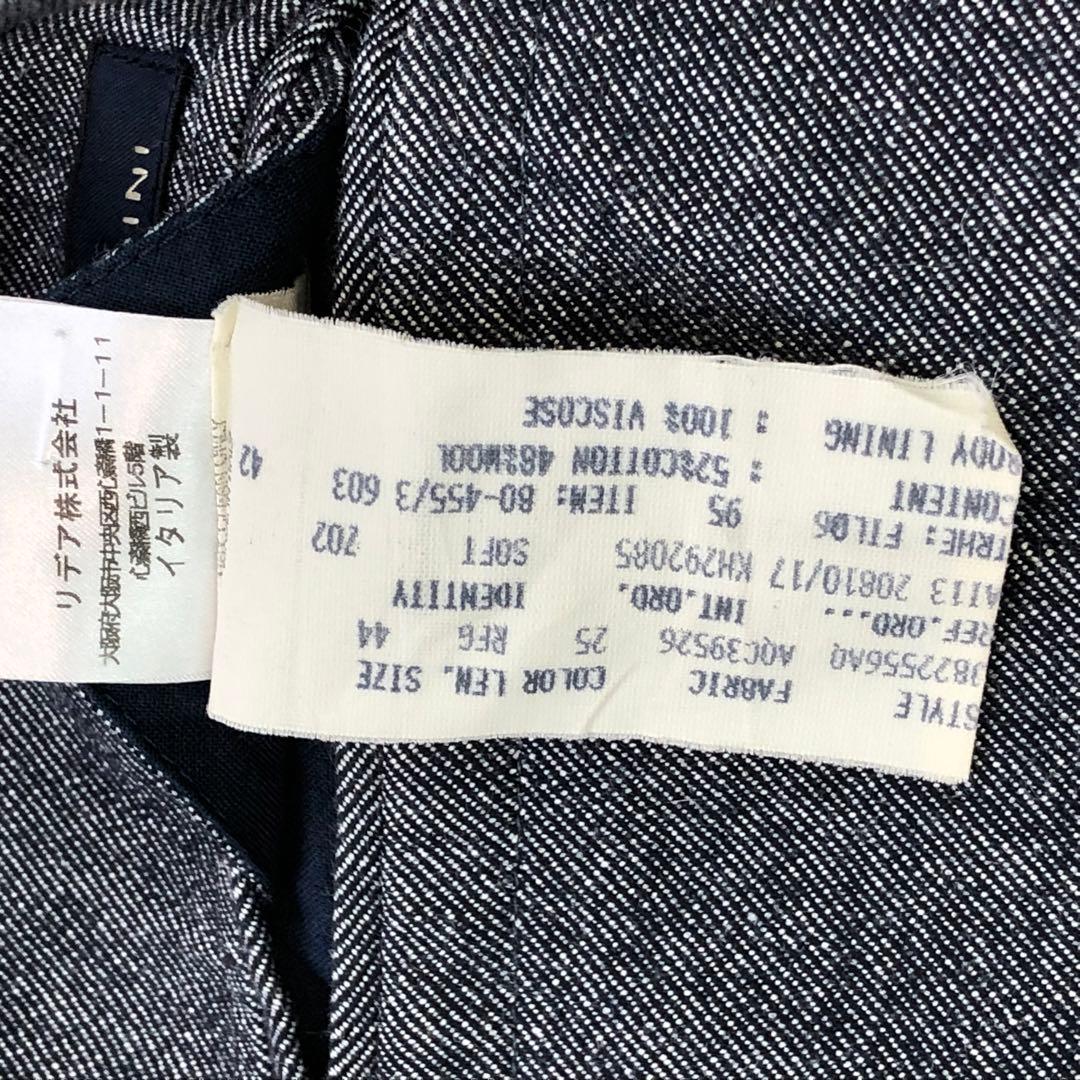 美品⭐ラルディーニ ダブルブレスト テーラードジャケット ウール コットン 44