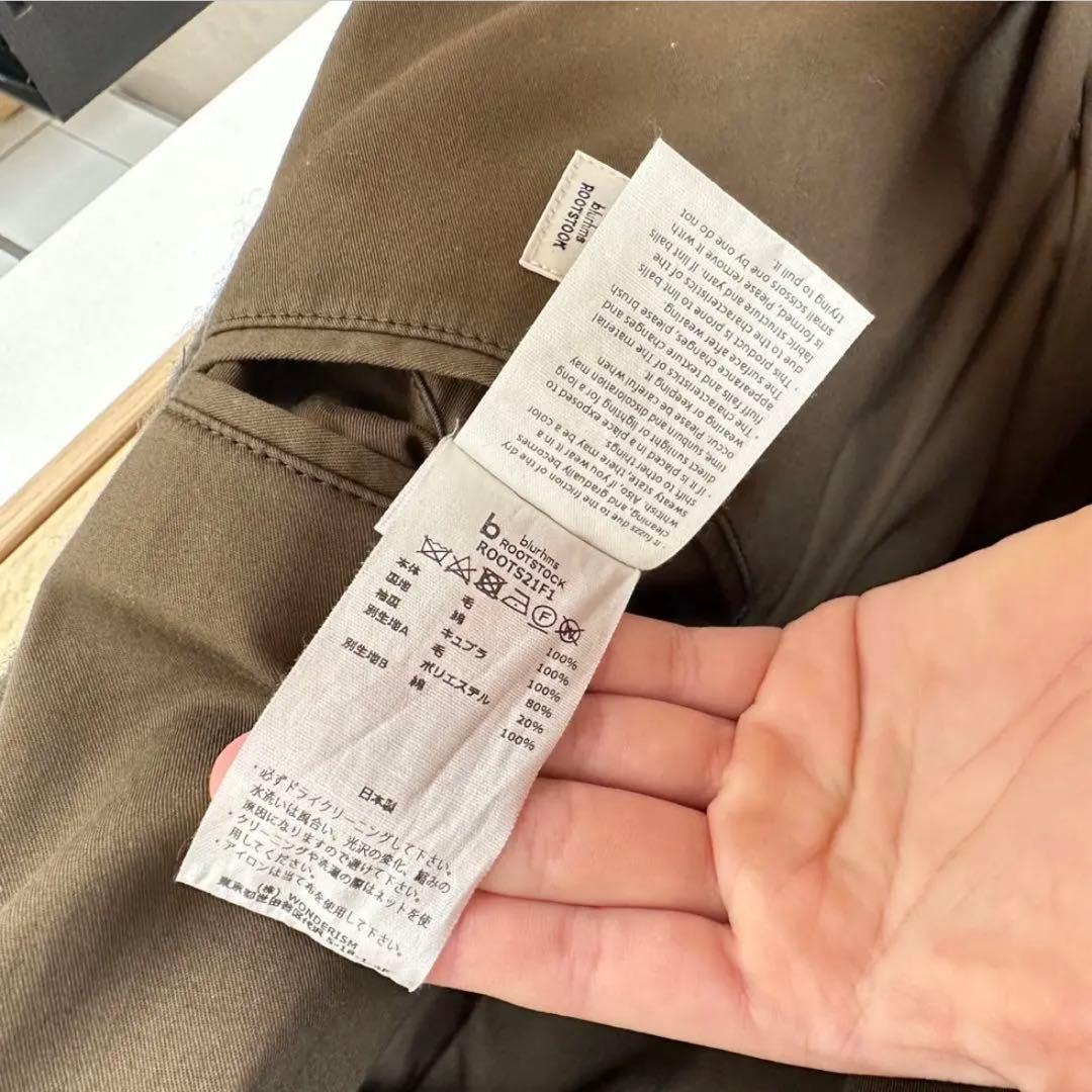 ブラームス blurhms ウールメルトンダッフルコート size2カーキグレー