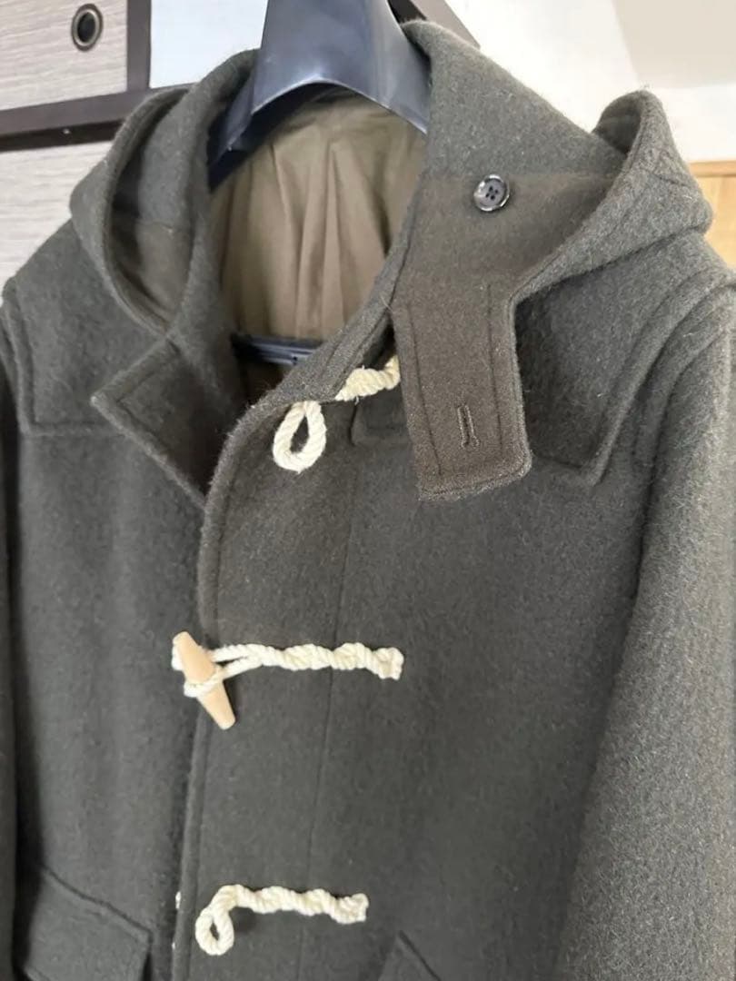 ブラームス blurhms ウールメルトンダッフルコート size2カーキグレー