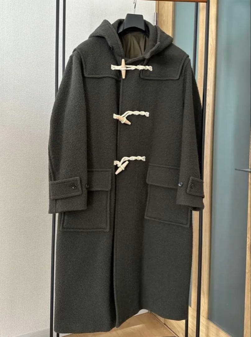 ブラームス blurhms ウールメルトンダッフルコート size2カーキグレー
