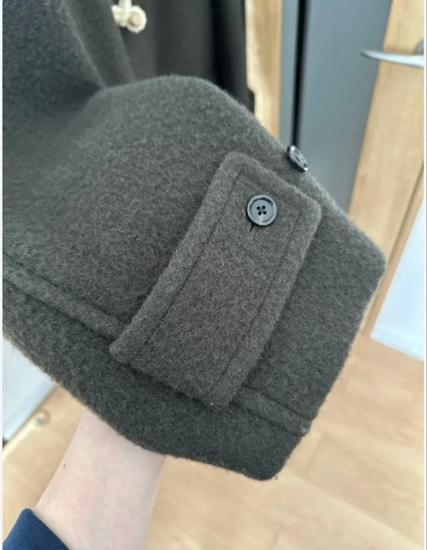 ブラームス blurhms ウールメルトンダッフルコート size2カーキグレー