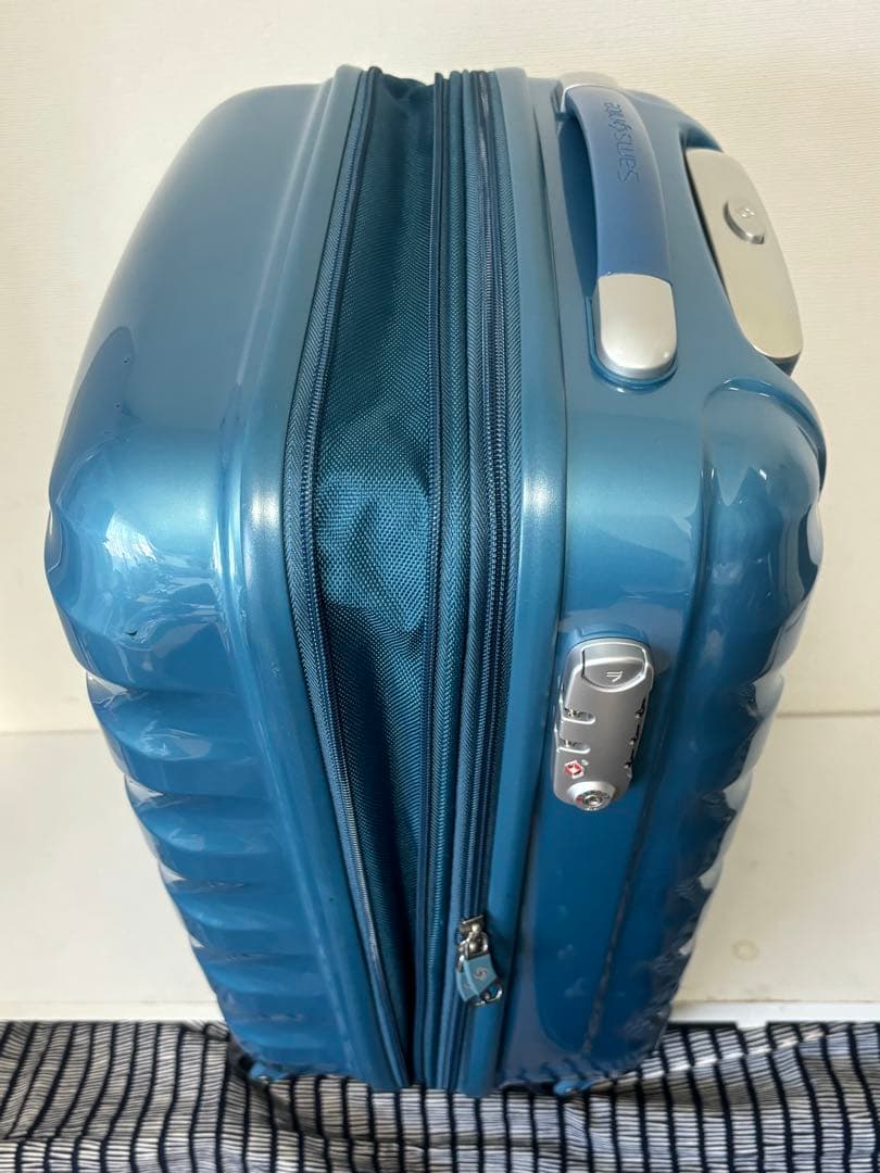 サムソナイト/スーツケース/オーバル/4輪/ブルー/37L/エクスパンダブル