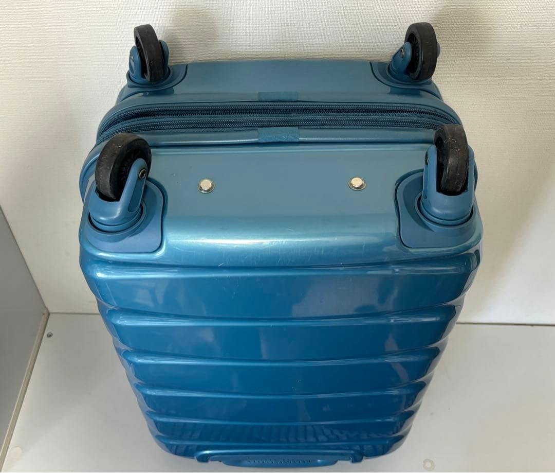 サムソナイト/スーツケース/オーバル/4輪/ブルー/37L/エクスパンダブル