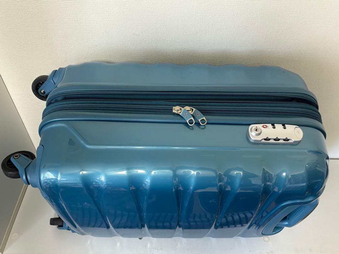 サムソナイト/スーツケース/オーバル/4輪/ブルー/37L/エクスパンダブル