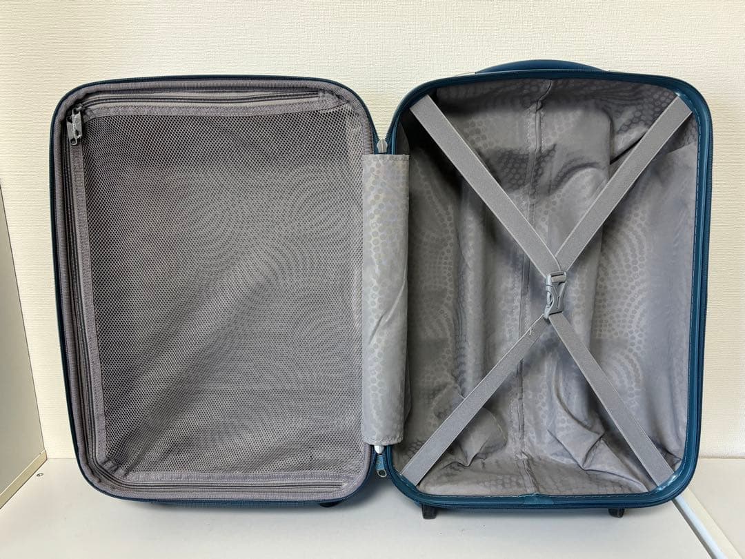 サムソナイト/スーツケース/オーバル/4輪/ブルー/37L/エクスパンダブル