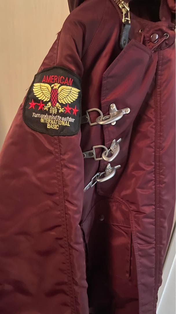 o*n様 バーガンディ MA-1ジャケット ダブルジッパー