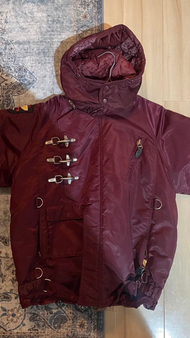 o*n様 バーガンディ MA-1ジャケット ダブルジッパー