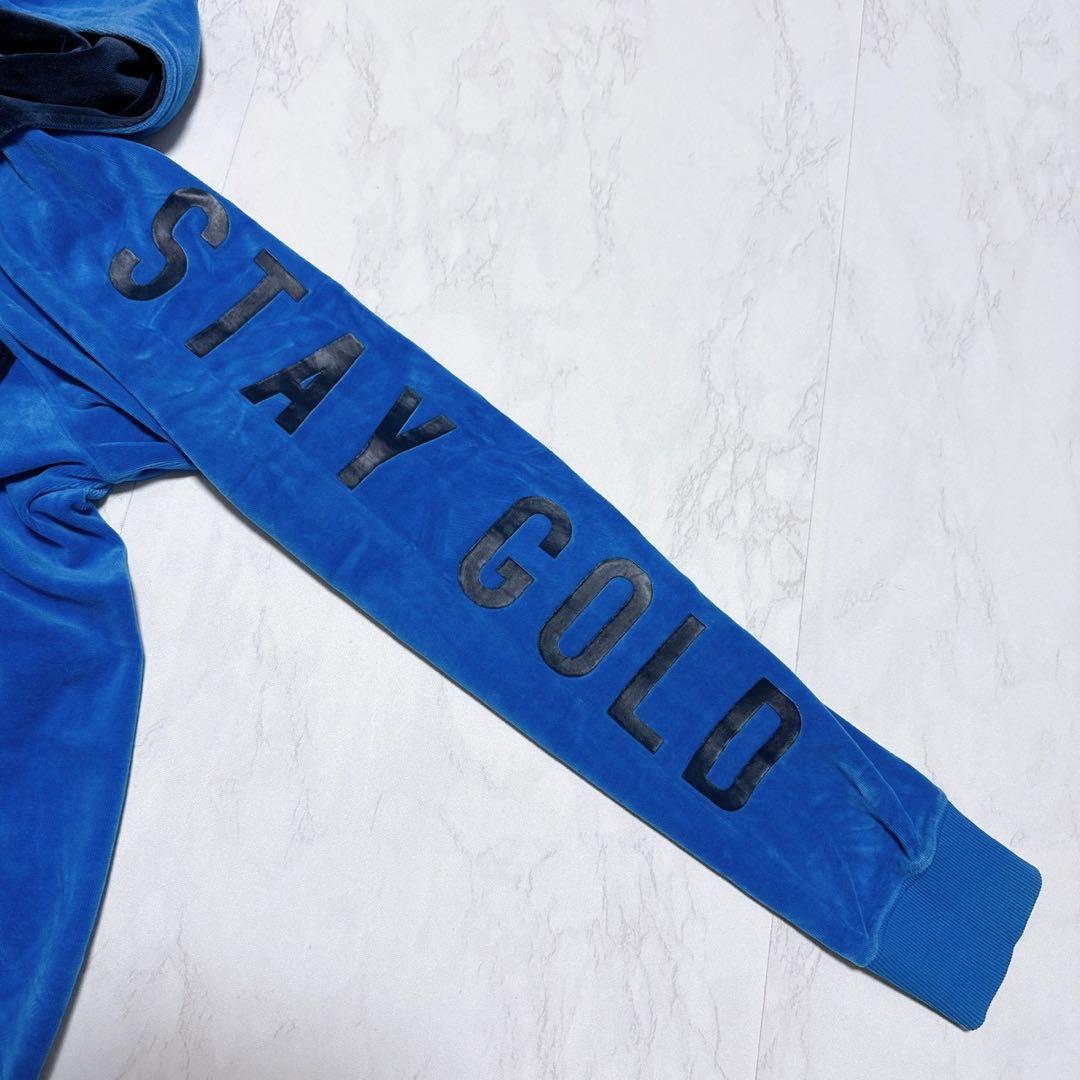 24karats ベロア ジャージセットアップ 上下セット L ブルー