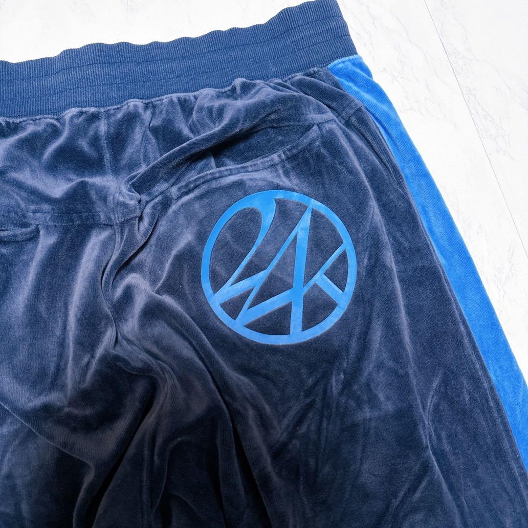 24karats ベロア ジャージセットアップ 上下セット L ブルー