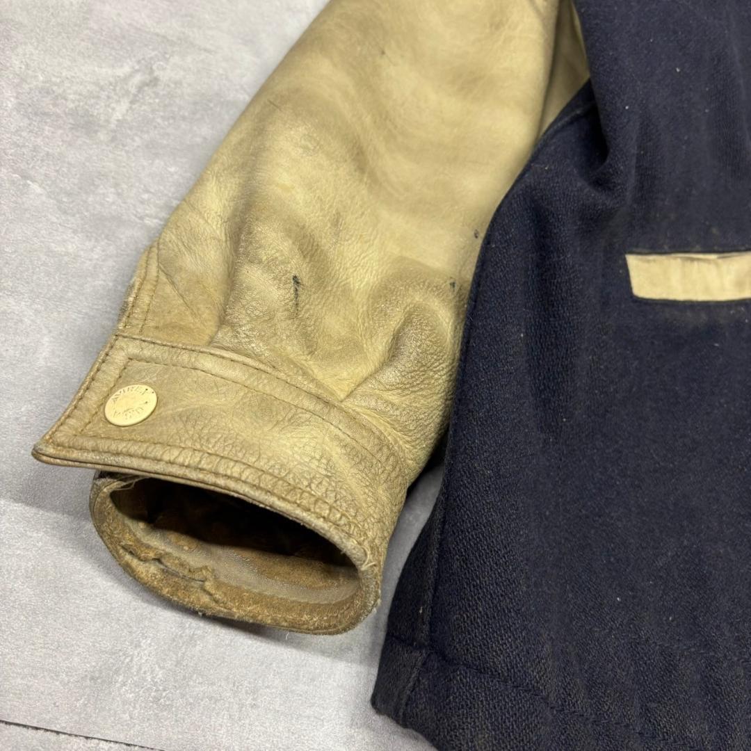 AVIREX RED SKY ウール × レザー スタジャン DM993