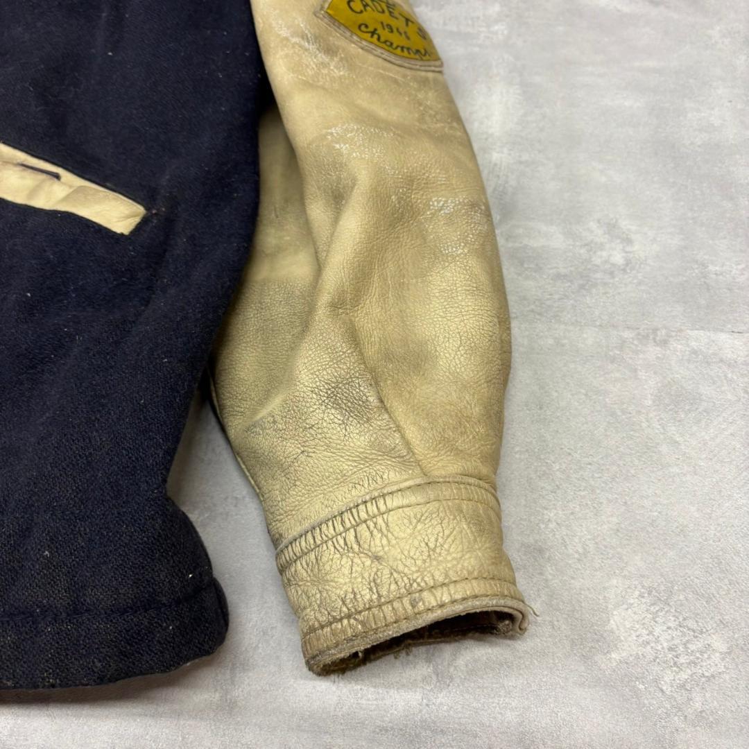 AVIREX RED SKY ウール × レザー スタジャン DM993