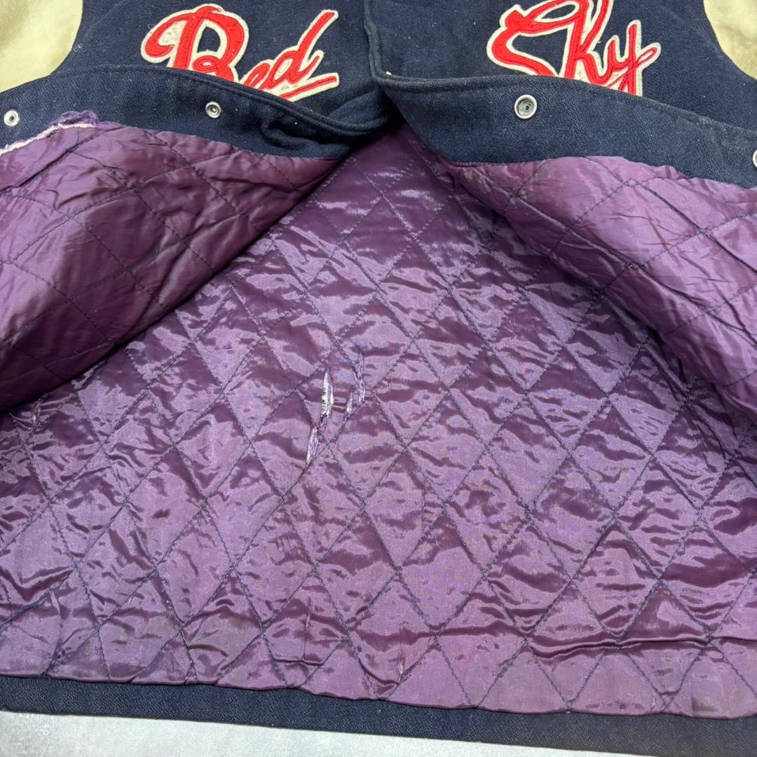 AVIREX RED SKY ウール × レザー スタジャン DM993