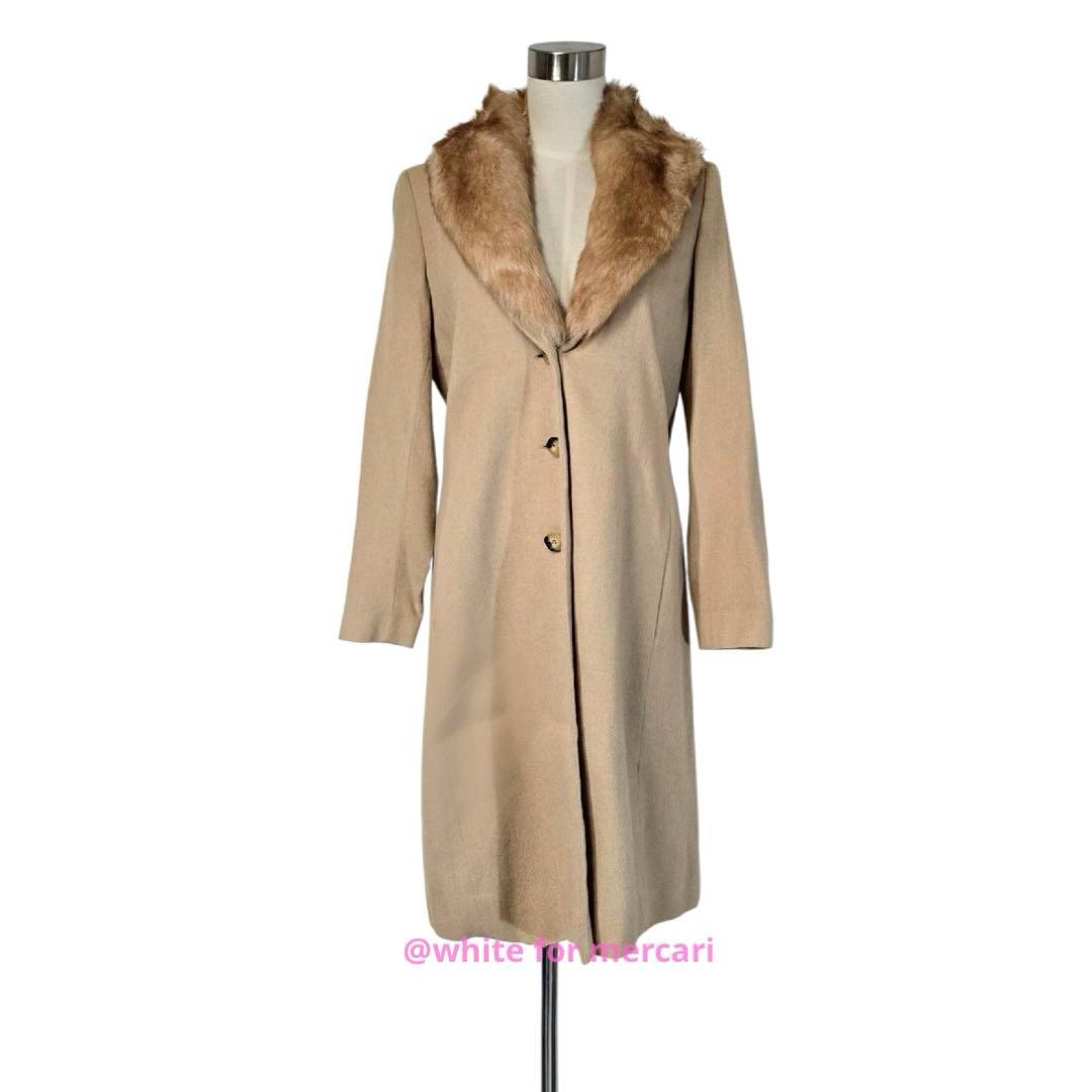 イタリア製 定価25万 高級キャメル100滑らかとろみコート