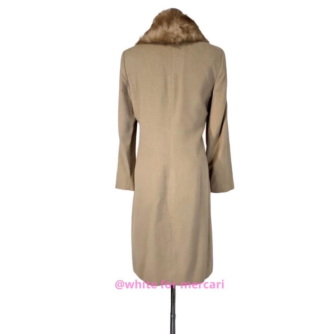 イタリア製 定価25万 高級キャメル100滑らかとろみコート