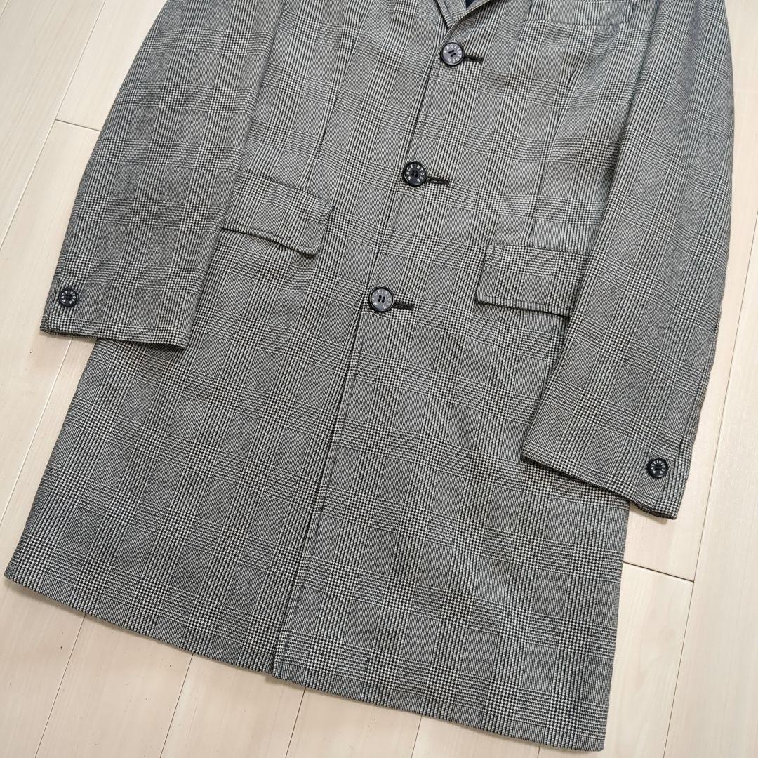 美品 マッキントッシュ チェスターコート グレンチェック 40サイズ イギリス製
