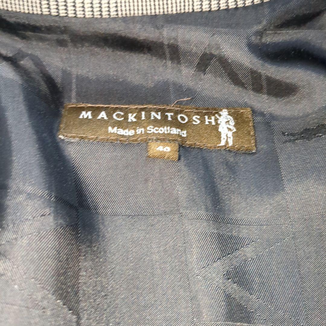 美品 マッキントッシュ チェスターコート グレンチェック 40サイズ イギリス製