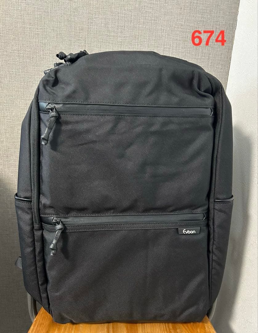 【数回使用】Evoon マルチビジネスリュック air 3.0 ブラック 674