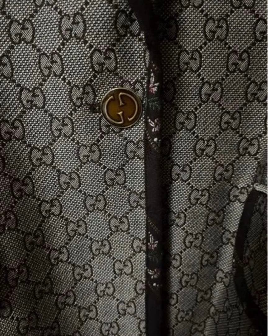 GUCCI テーラードジャケット ベージュ GGパターン