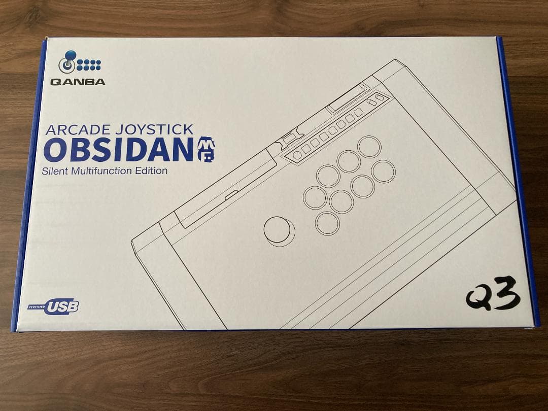 【静音モデル】 Qanba Q3 Silent Obsidian【アケコン】