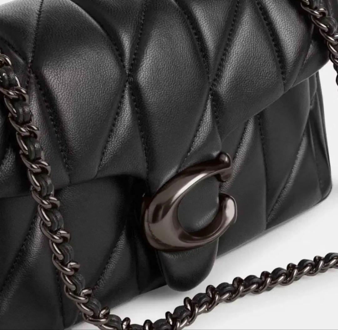 COACHタビー 20 キルティング ショルダーバッグ cp149 ブラック金具