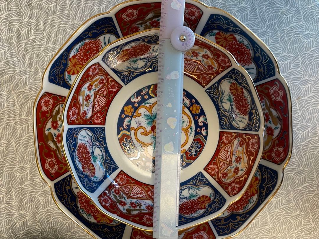 松*樹様 古伊万里　膾皿　金彩赤絵　15枚セット