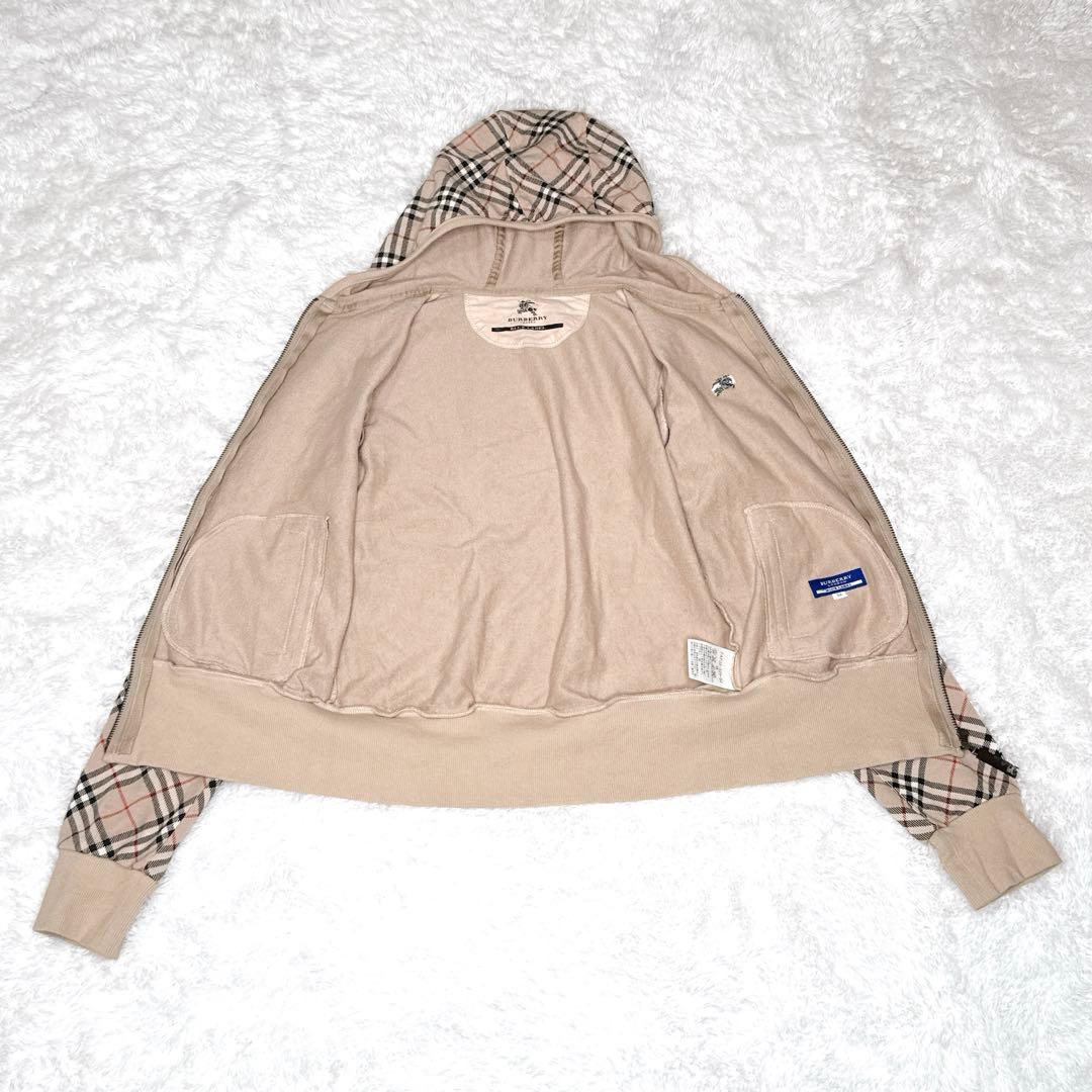 BURBERRY BLUE LABEL バーバリー ノバチェック柄 パーカー M