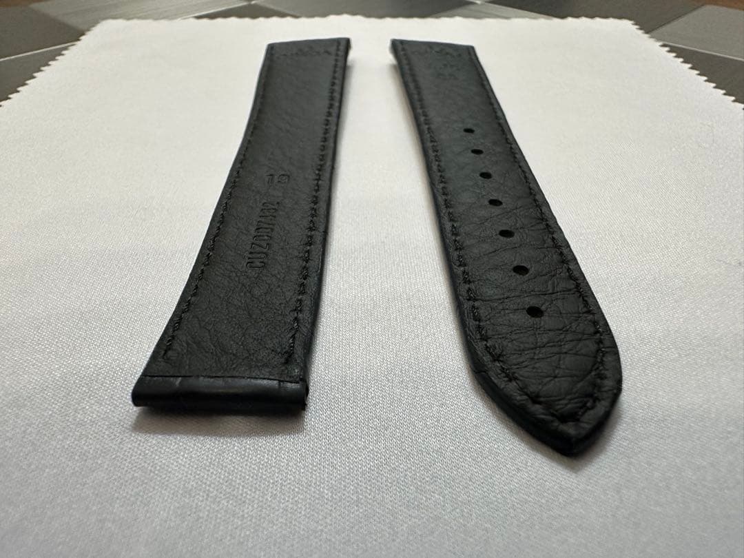 【純正品】オメガ ネイビーアリゲーターレザーストラップ 19mm